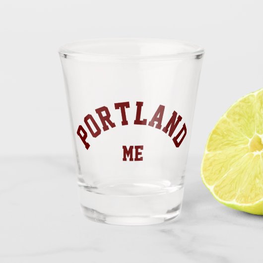 Portland, Maine Shot Glas (Voorkant)