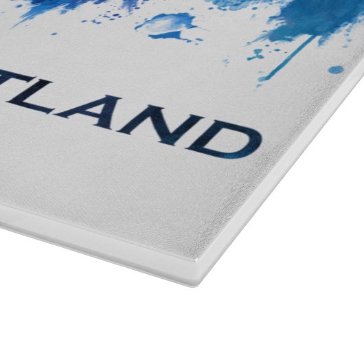 Portland Maine Skyline Blue Snijplank (Hoek)