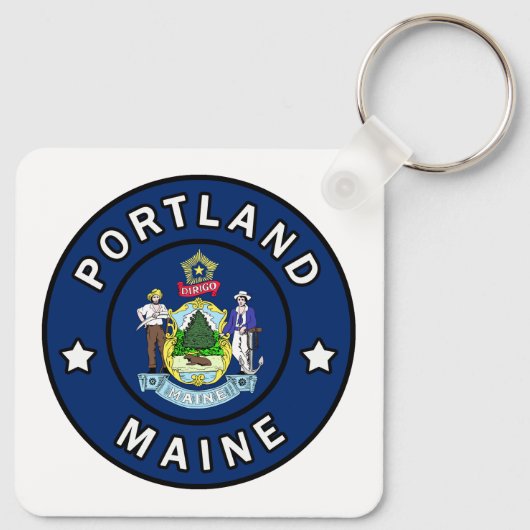 Portland Maine Sleutelhanger (Achterkant)