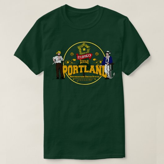 Portland Maine StateUSA T-shirt (Design voorkant)