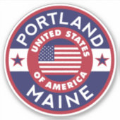 PORTLAND, Maine Sticker (Voorkant)