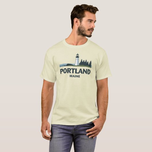 Portland Maine Verenigde Staten T-shirt (Voorkant volledig)