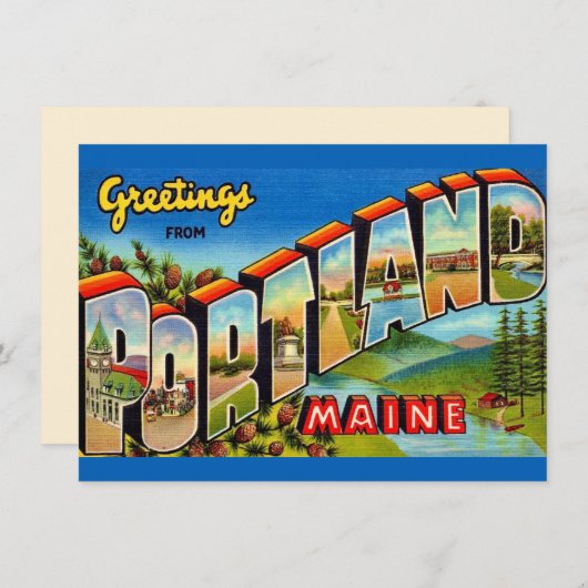 Portland Maine Verhuisaankondiging (Voorkant / Achterkant)