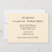 Portland Maine Verhuisaankondiging (Achterkant)