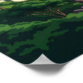 Portland Maine vuurtoren bij zonsondergang Poster (Hoek)