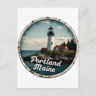 Portland, Maine Vuurtoren Briefkaart
