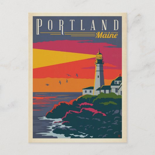 Portland, Maine | Vuurtoren Briefkaart (Voorkant)