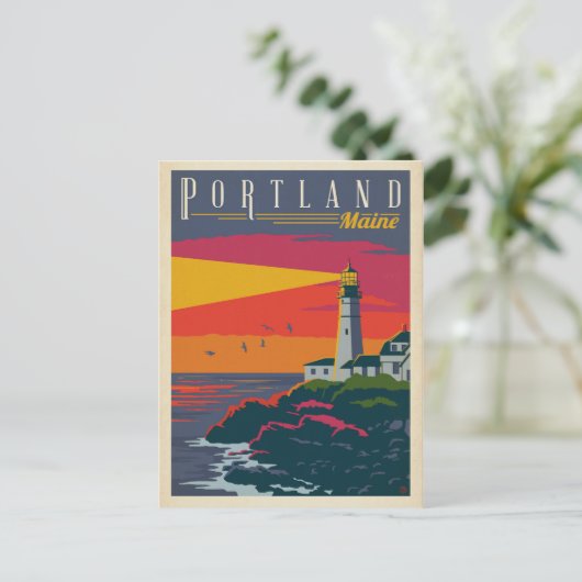 Portland, Maine | Vuurtoren Briefkaart (Staand voorkant)
