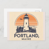 Portland, Maine | Vuurtoren Briefkaart (Voorkant / Achterkant)