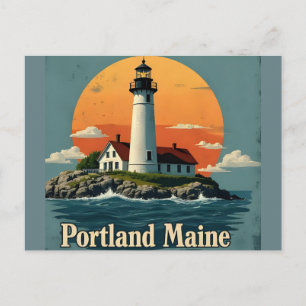 Portland, Maine   Vuurtoren Briefkaart