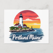 Portland, Maine | Vuurtoren Briefkaart (Voorkant)