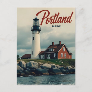 Portland, Maine Vuurtoren Briefkaart