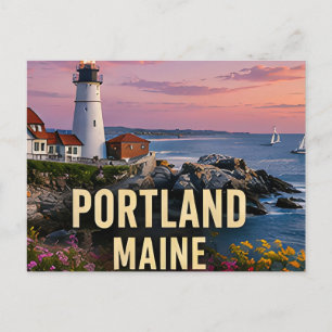 Portland Maine Vuurtoren Kust Reis Cadeau Briefkaart