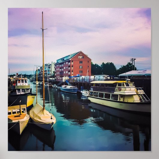 Portland Maine Waterfront Poster (Voorkant)