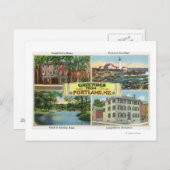 Portland, MaineGreetings Van met Schilderachtig Briefkaart (Voorkant / Achterkant)