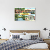 Portland, MaineGreetings Van met Schilderachtig Canvas Afdruk (Insitu (Slaapkamer))