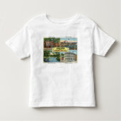 Portland, MaineGreetings Van met Schilderachtig Kinder Shirts (Voorkant)