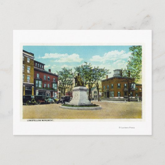 Portland, MaineLongmede Monument en Square Briefkaart (Voorkant)