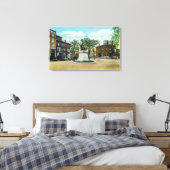 Portland, MaineLongmede Monument en Square Canvas Afdruk (Insitu (Slaapkamer))