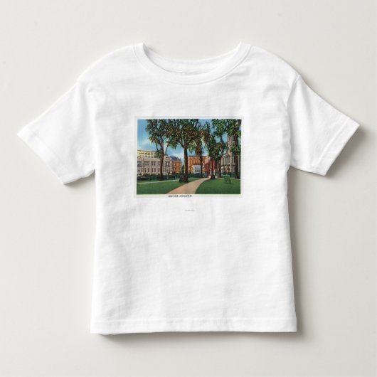 Portland, MaineScene-Uitzicht uit het Lincoln-park Kinder Shirts (Voorkant)