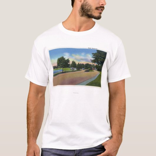 Portland, MaineView of Baxter Boulevard T-shirt (Voorkant)