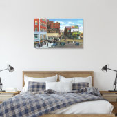Portland, MaineView of Congress Square Canvas Afdruk (Insitu (Slaapkamer))
