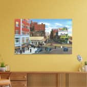 Portland, MaineView of Congress Square Canvas Afdruk (Insitu (Woonkamer))