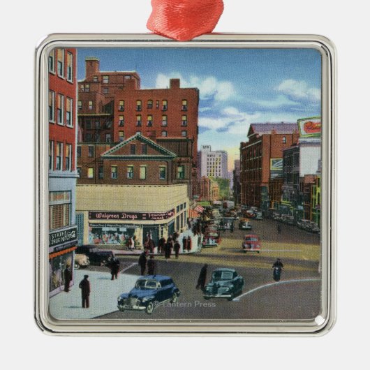 Portland, MaineView of Congress Square Metalen Ornament (Voorkant)