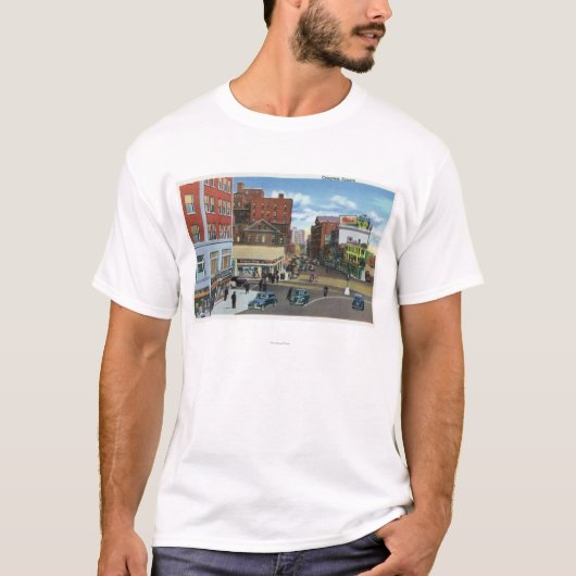 Portland, MaineView of Congress Square T-shirt (Voorkant)