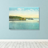 Portland, MaineView of the Bug Lighthouse Canvas Afdruk (Insitu (Houten vloer))