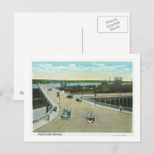 Portland, MaineView of the Longmede Monument Briefkaart (Voorkant / Achterkant)