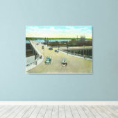 Portland, MaineView of the Longmede Monument Canvas Afdruk (Insitu (Houten vloer))