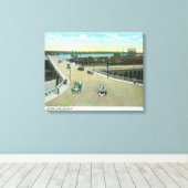 Portland, MaineView of the Longmede Monument Canvas Afdruk (Insitu (Houten vloer))