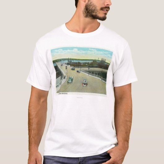 Portland, MaineView of the Longmede Monument T-shirt (Voorkant)