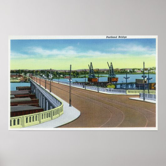 Portland, MaineView of the Portland Bridge Poster (Voorkant)