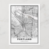Portland Map Briefkaart (Voorkant)