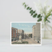 Portland ME, Congres St, Monument Square 1920 Briefkaart (Staand voorkant)