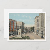 Portland ME, Congres St, Monument Square 1920 Briefkaart (Voorkant / Achterkant)