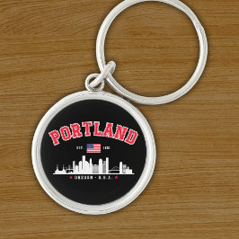 Portland Modern Skyline city Sleutelhanger