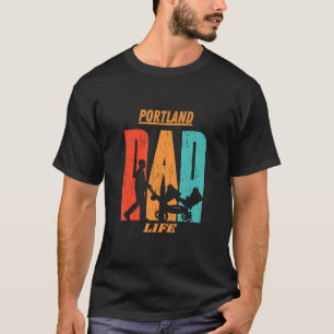 Portland Native Funny State Flag Dad Parent Baby T-shirt