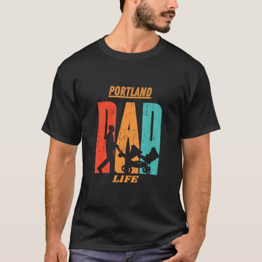 Portland Native Funny State Flag Dad Parent Baby T-shirt (Voorkant)