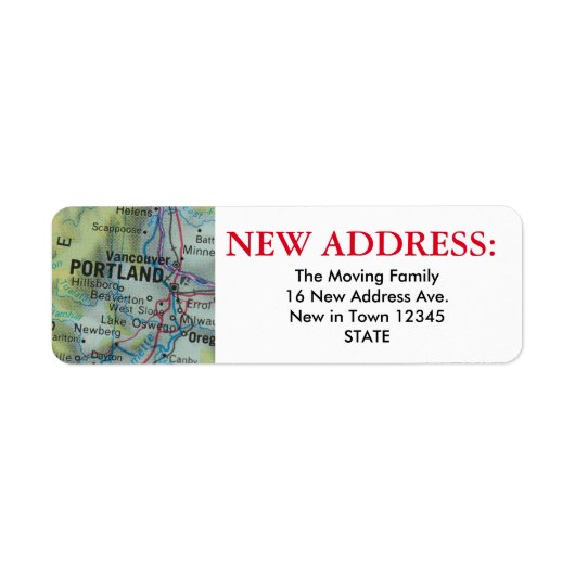 Portland - Nieuw adreslabel Etiket (Voorkant)