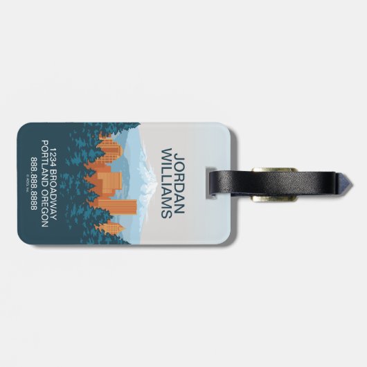 Portland, OF Bagagelabel (Achterkant horizontaal)