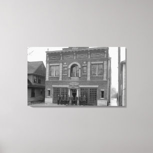 Portland, OF brandstation #17 Uitzicht Foto Canvas Afdruk