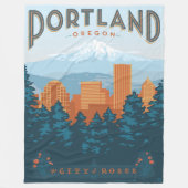 Portland, OF Fleece Deken (Voorkant)