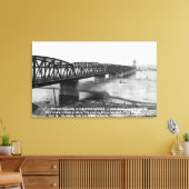 Portland, of Pacific Highway Interstate Bridge Canvas Afdruk (Insitu (Woonkamer))