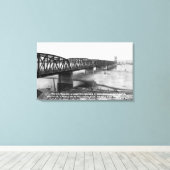 Portland, of Pacific Highway Interstate Bridge Canvas Afdruk (Insitu (Houten vloer))