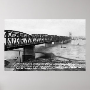 Portland, of Pacific Highway Interstate Bridge Poster