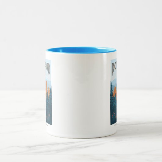 Portland, OF Tweekleurige Koffiemok (Center)