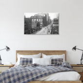 Portland, OF Uitzicht van 3D Street Foto Canvas Afdruk (Insitu (Slaapkamer))